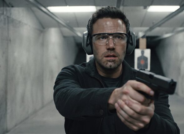 Man at the firing range training for an emergency